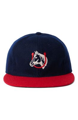ONE OF THESE DAYS Ebbets Wool Baseball Cap in Navy/Red