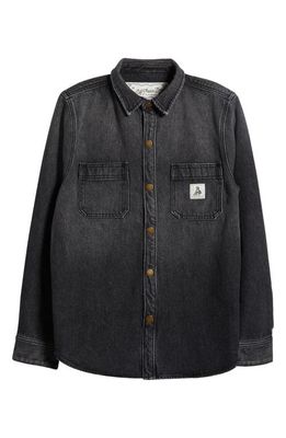 ONE OF THESE DAYS Healy Denim Overshirt in Black