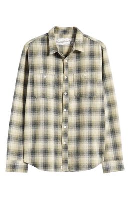 ONE OF THESE DAYS San Marcos Plaid Flannel Button-Up Shirt in Olive