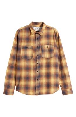 ONE OF THESE DAYS San Marcos Plaid Flannel Button-Up Shirt in Saffron