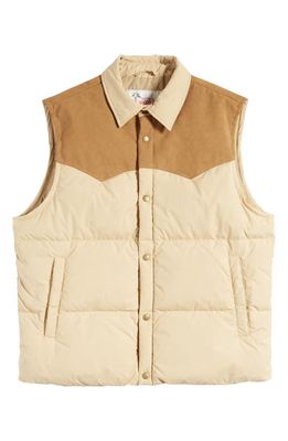 ONE OF THESE DAYS x Woolrich Western Puffer Vest in Cream