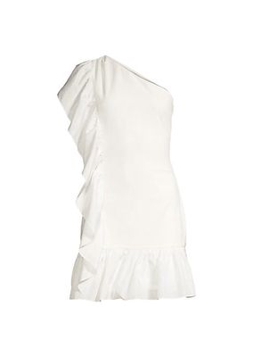 One-Shoulder Ruffled Minidress