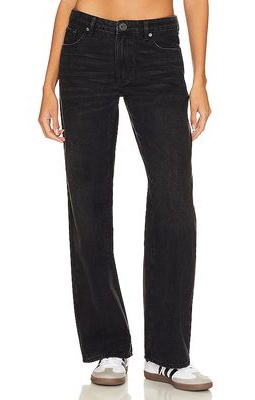 One Teaspoon Low Riders Low Waist Wide Leg Jean in Black