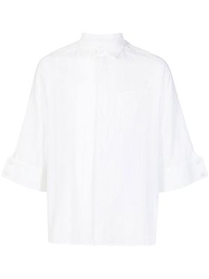 Onefifteen x Anowhereman striped cotton shirt - White