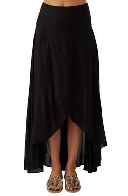 O'Neill Ambrosio High-Low Maxi Skirt in Black