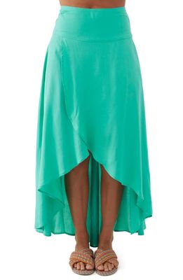 O'Neill Ambrosio High-Low Maxi Skirt in Gumdrop Green