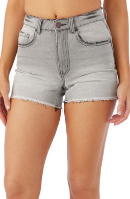 O'Neill Augusta Cut Off Denim Shorts in Smoke Gray