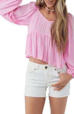 O'Neill Belle Long Sleeve Blouse in Pink