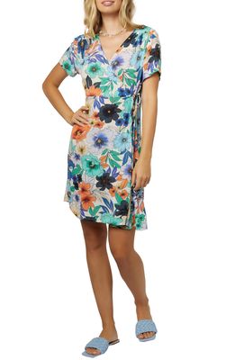 O'Neill Blake Floral Wrap Dress in Multi Colored