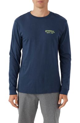 O'Neill Blender Long Sleeve Graphic T-Shirt in New Navy