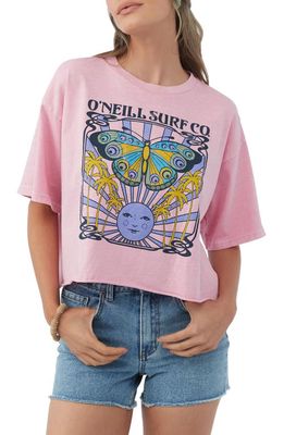 O'Neill Champagne Dream Boxy Graphic Tee in Pink