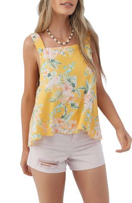 O'Neill Elisa Floral Square Neck Tank in Sahara