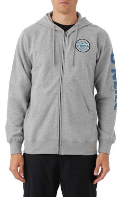 O'Neill Fifty Two Zip Hoodie in Heather Grey