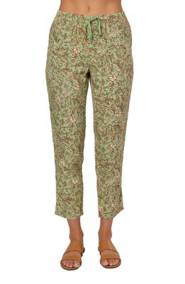 O'Neill Fran Floral Crop Pants in Basil