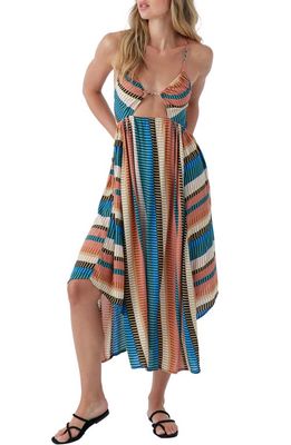 O'Neill Gerri Cutout Stripe Cover-Up Dress in Multi Colored