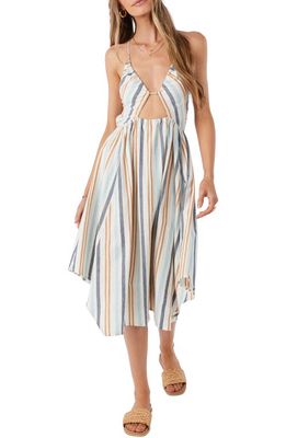 O'Neill Gerri Cutout Stripe Cover-Up Sundress in Multi Colored