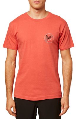 O'Neill Greasy Graphic Tee in Hot Red