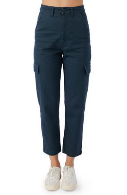 O'Neill Heather Cotton Ankle Cargo Pants in Slate