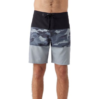 O'Neill Hyperfreak Heat Block Swim Trunks in Black Camo