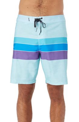 O'Neill Hyperfreak Heist Line Stripe Board Shorts in Turquoise