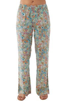 O'Neill Johnny Hermosa Floral Print Flare Pants in Blue Multi