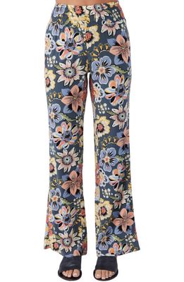 O'Neill Johnny Talitha Floral Print Wide Leg Pants in Slate