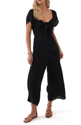 O'Neill Kesia Tie Front Jumpsuit in Black