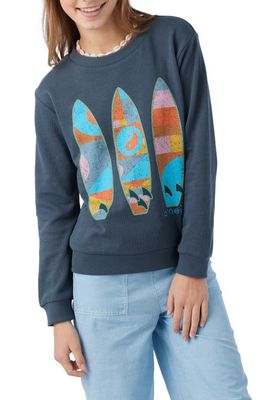 O'Neill Kids' Breakwater Cotton Graphic Sweatshirt in Slate