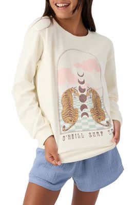 O'Neill Kids' Breakwater Cotton Graphic Sweatshirt in Winter White