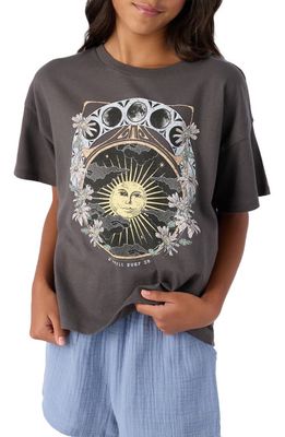 O'Neill Kids' Celestial Cotton Graphic T-Shirt in Washed Black