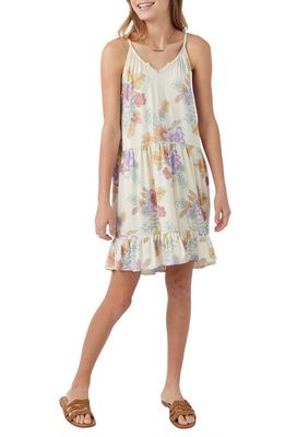 O'Neill Kids' Cherrie Floral Shift Dress in Winter White