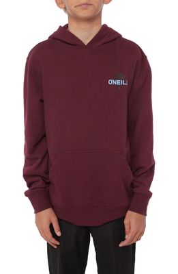O'Neill Kids' Fifty Two Graphic Hoodie in Burgundy