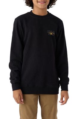 O'Neill Kids' Fifty Two Long Sleeve Graphic Sweatshirt in Black