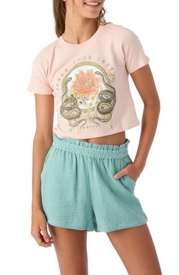 O'Neill Kids' Grow Love Cotton Graphic Crop T-Shirt in Rose Dust