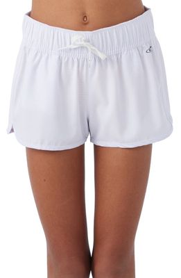 O'Neill Kids' Lane Solid Water Resistant Cover-Up Shorts in White