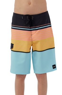 O'Neill Kids' Lennox Stripe Board Shorts in Turquoise