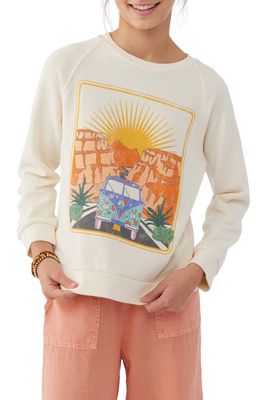 O'Neill Kids' Lillia Graphic Oversize Sweatshirt in Winter White