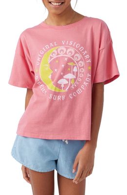 O'Neill Kids' Original Visionary Cotton Graphic Tee in Coral