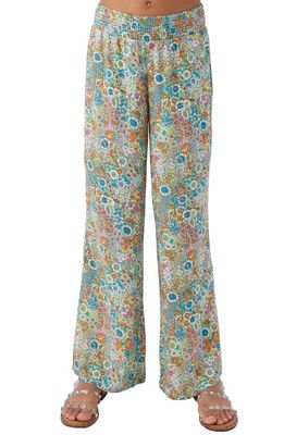 O'Neill Kids' Tommie Floral Wide Leg Pants in Aqua Multi Colored