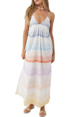 O'Neill Langley Halter Maxi Dress in Multi Colored