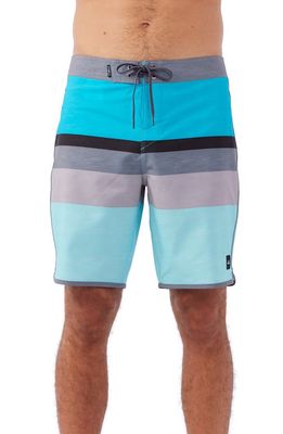 O'Neill Lennox Scallop 19 Hyperdry Stretch Board Shorts in Turquoise