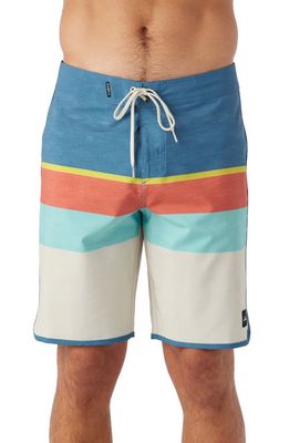 O'Neill Lennox Scallop Stripe Board Shorts in Copen Blue