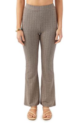 O'Neill Lina Print Pull-On Flare Pants in Rustic Brown