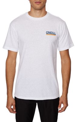 O'Neill Line Up Logo Graphic Tee in White Heather