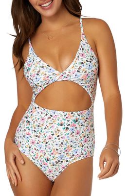 O'Neill Maggie Ditsy Twisted One-Piece Swimsuit in Multi Colored