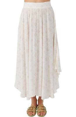 O'Neill Marnie Tile Print Maxi Skirt in Winter White