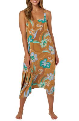 O'Neill Miranda Floral Cover-Up Dress in Chipmunk