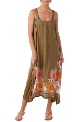 O'Neill Miranda Gauze Cover-Up Dress in Olive - Match Swatch