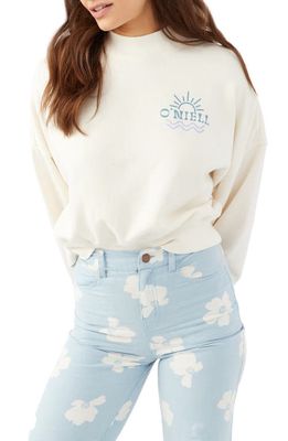 O'Neill Moment Crop Sweatshirt in Winter White