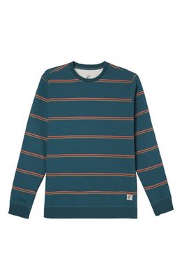 O'Neill Nash Stripe Crewneck Sweatshirt in Deep Blue